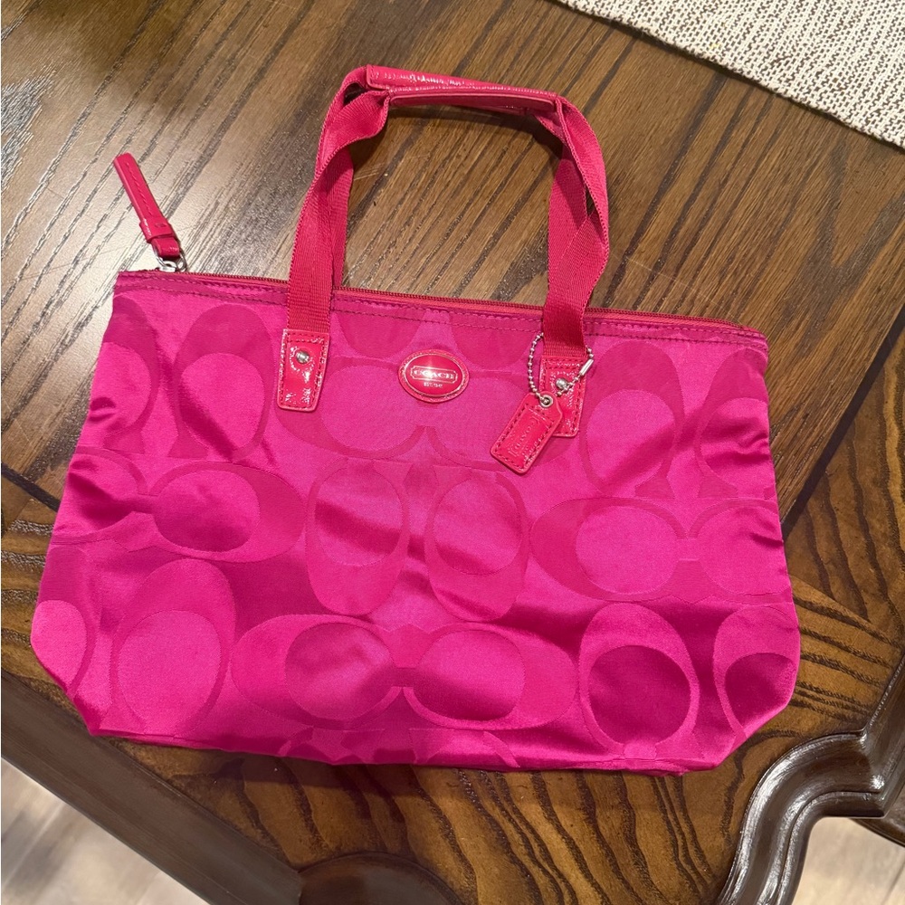 Coach Fuchsia small weekender